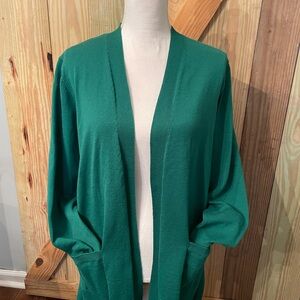 Time and Tru Vibrant Green Women's Cardigan